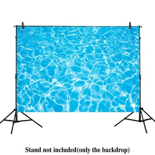 Summer Party Photography Backdrop 10x5ft Swimming Pool Background Tasty Colorful Ice-Lolly Blue Water Light Baby Kids Birthday Party Holiday Vacation Decor Studio Video Photo Prop Studio 